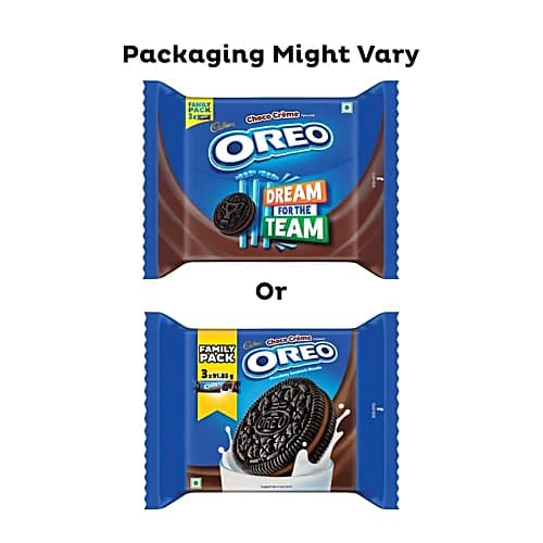 Oreo Chocolate Flavour Crème Sandwich Cream Biscuits Family Pack