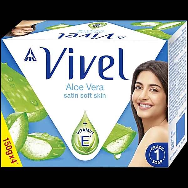 Vivel Aloe Vera Bathing Soap - Pack of 4