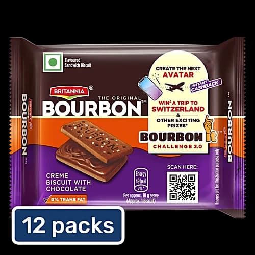 Britannia Bourbon Biscuit 12x50g